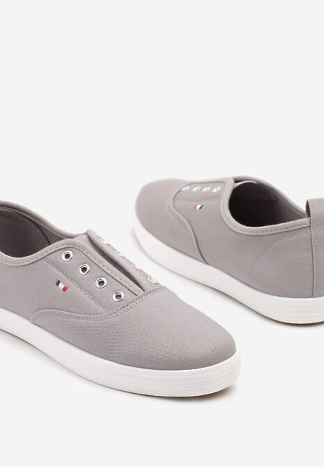 Szare Wsuwane Tenisówki w Casualowym Stylu Sepessa