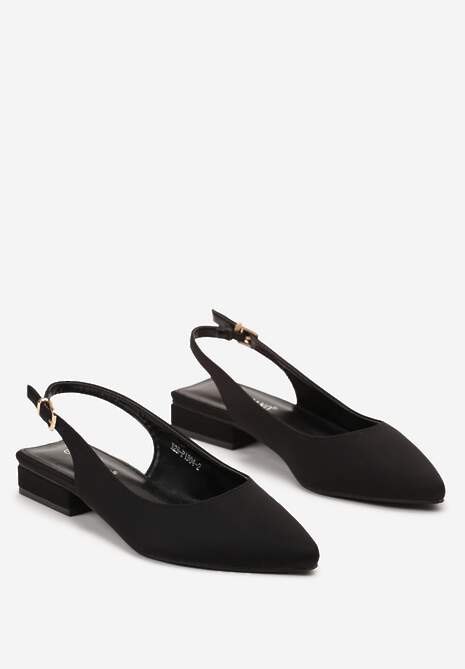 Czarne Sandały Vices bez Pięty Zapinane przy Kostce Elajane