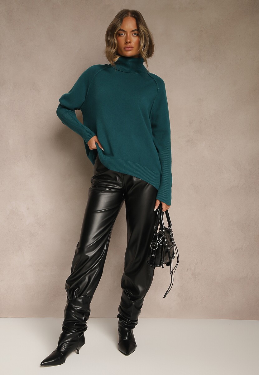 Zielony Golf z Domieszką Kaszmiru o Prostym Kroju Zoirsova