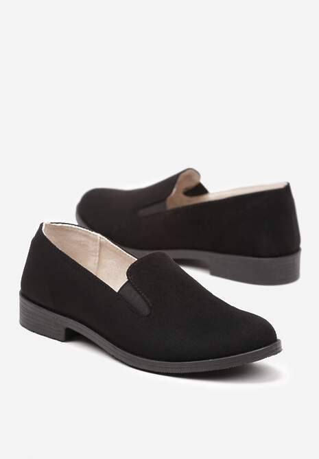 Czarne Eleganckie Mokasyny z Ekozamszu Wiallara