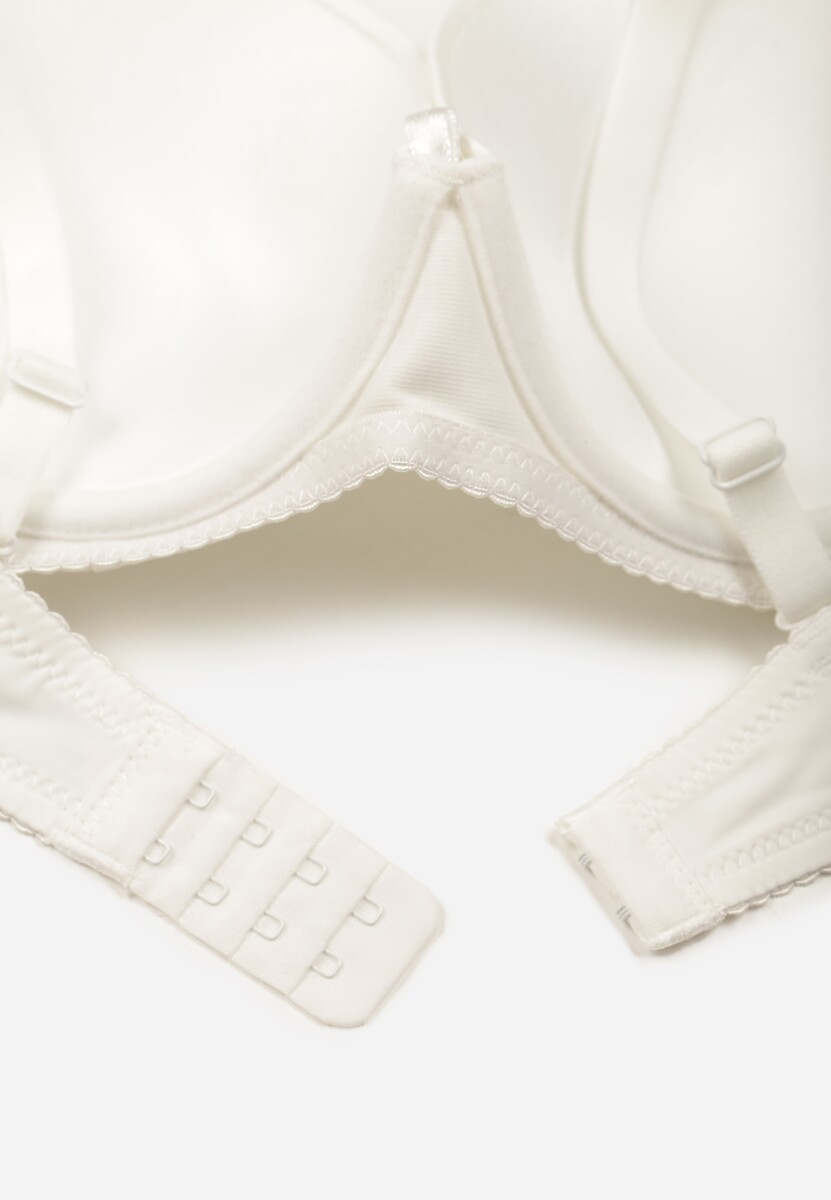 Jasnobeżowy Gładki Biustonosz o Klasycznym Fasonie Arriethia