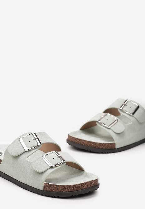 Jasnozielone Klapki Dorinore