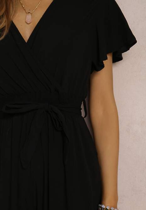 Czarny Kombinezon z Wiskozy Zotolio