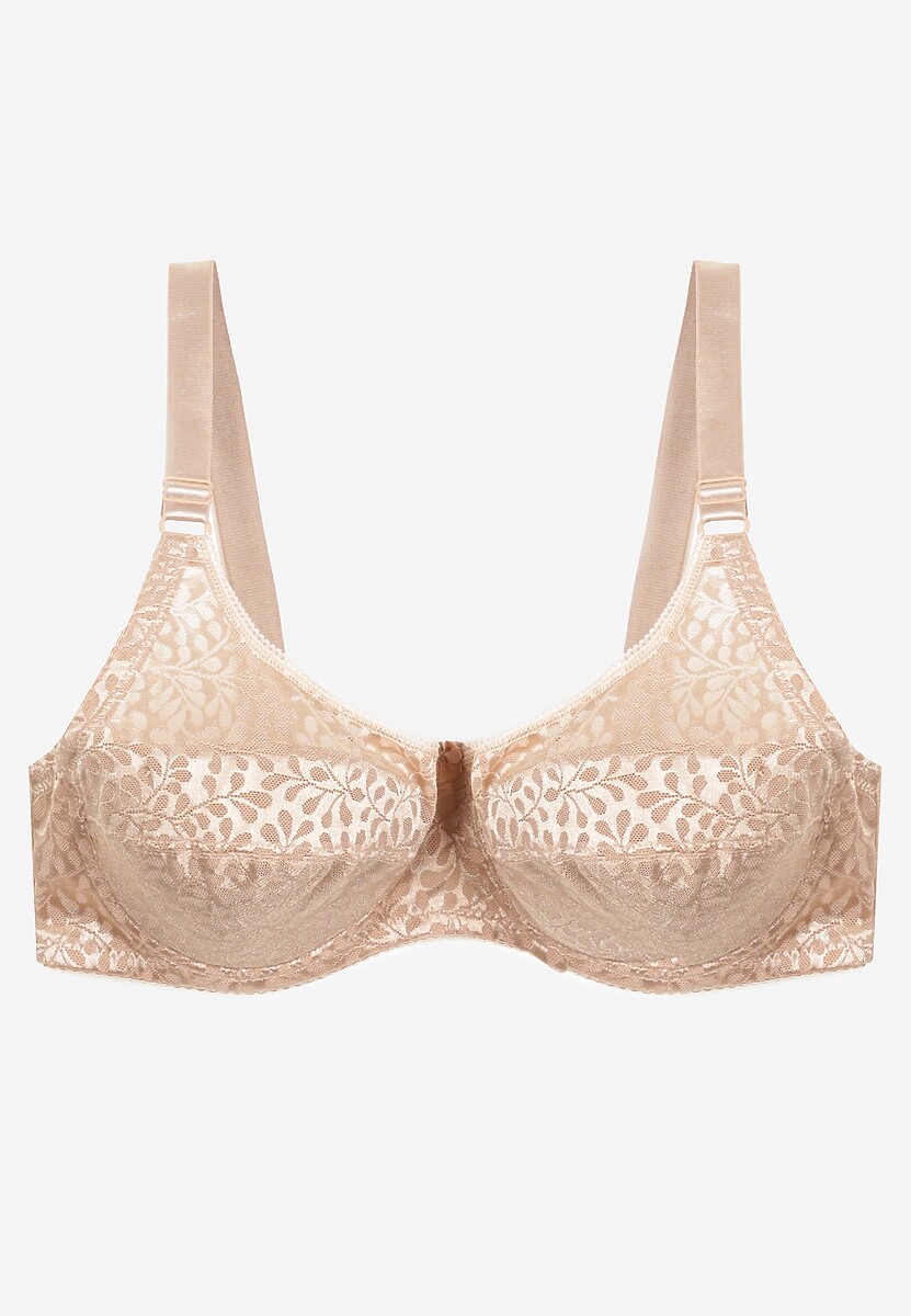 Granatowo-Szary Biustonosz Full Cup z Ramiączkami z Regulacją Posofia