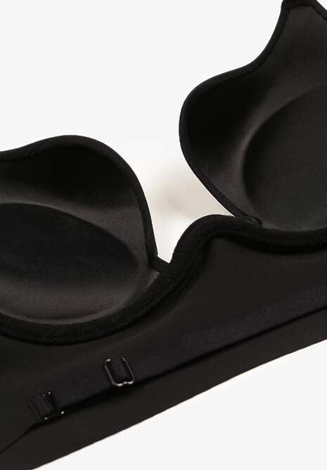 Czarny Biustonosz Miseczka C Typu Push Up na Ramiączkach z Regulacją Mivonara