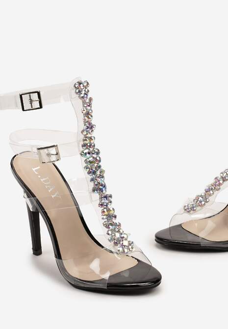 Czarne Sandały Raicea