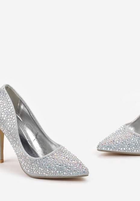 Srebrne Brokatowe Szpilki w Cyrkonie Frodan