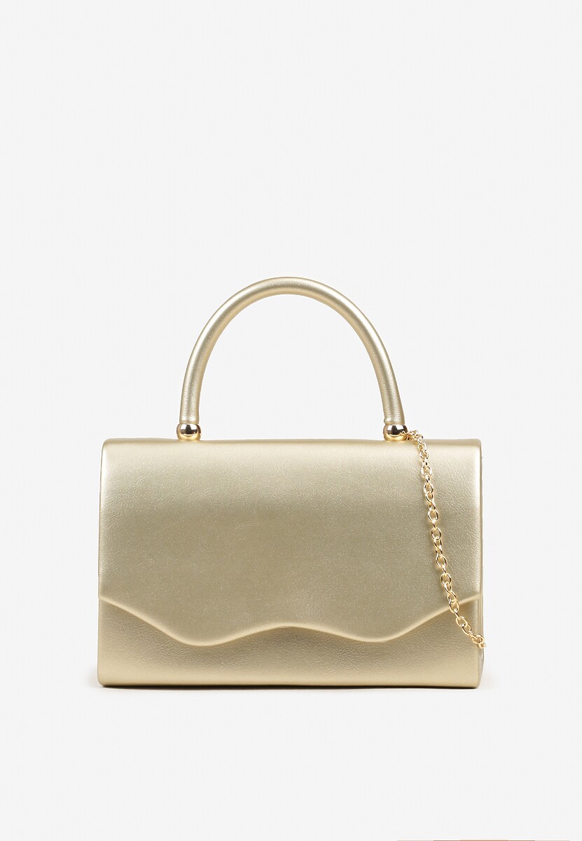 Biała Wieczorowa Torebka o Prostokątnym Kształcie z Rączką i Klapą Zarissae