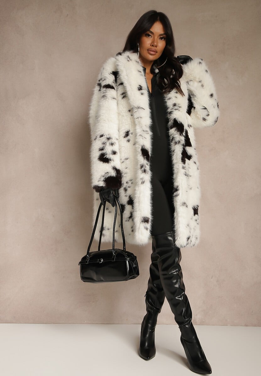 Brązowy Długi Futrzany Płaszcz Otirona