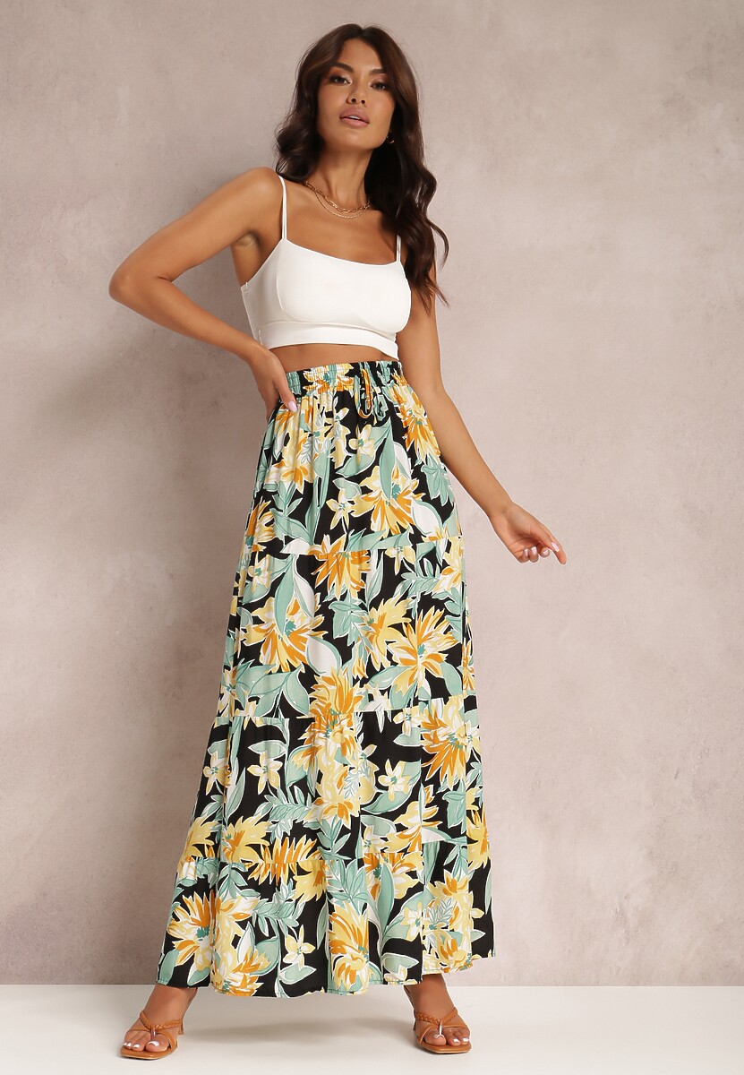 Czarno-Żółta Spódnica Rozwyn