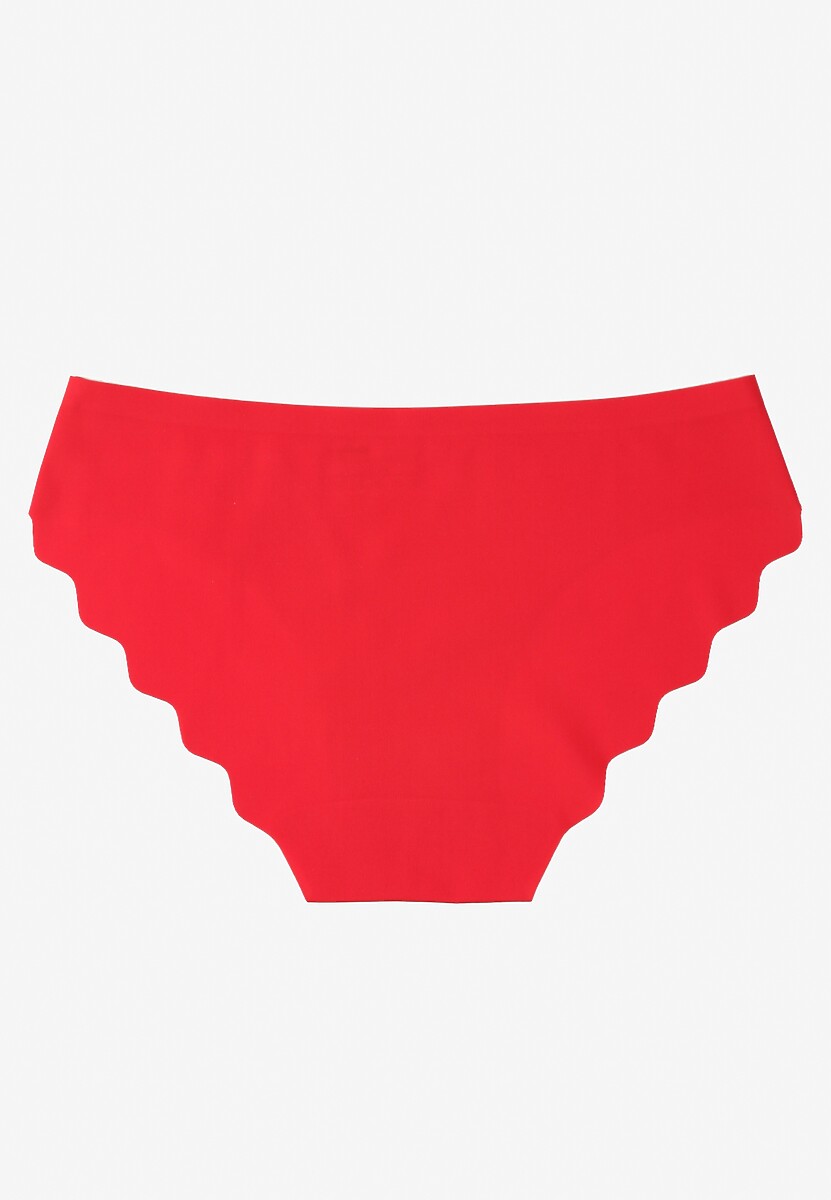 Czerwone Majtki Figi o Bezszwowym Wykończeniu Dolitia