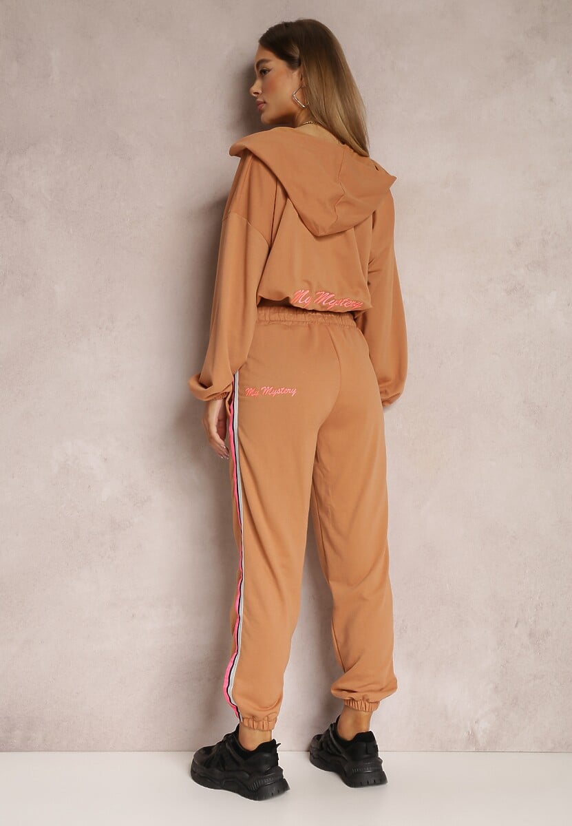 Jasnobrązowy Komplet Dresowy 2-Częściowy Hokoruk