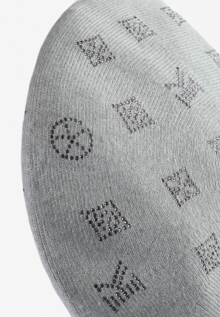 Jasnoszara Czapka Beret w Naszywki w Cyrkonie Nlaria