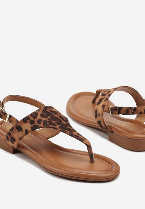 Panterkowe Sandały w Stylu Japonek Orrisse