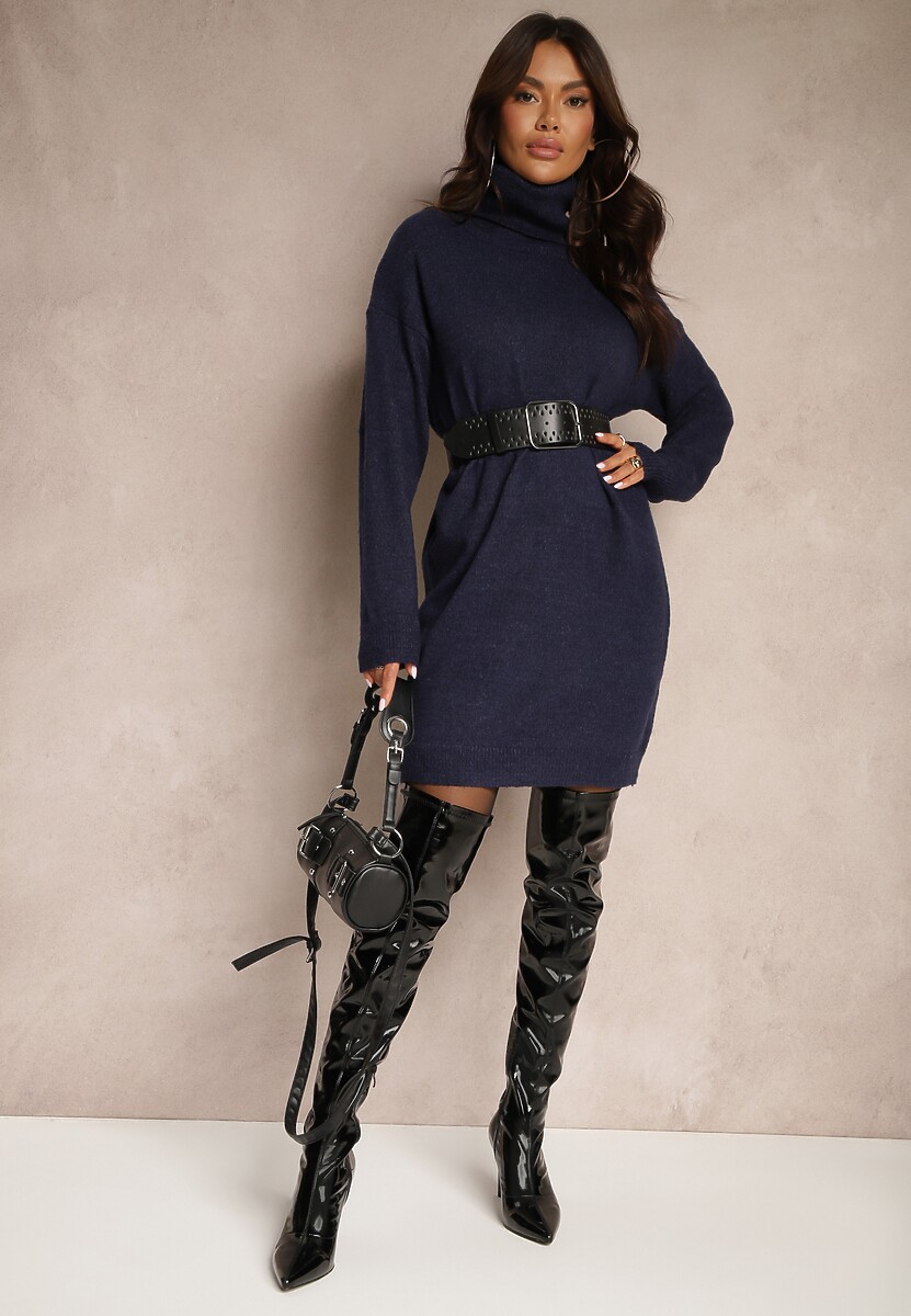 Granatowa Sukienka Milana