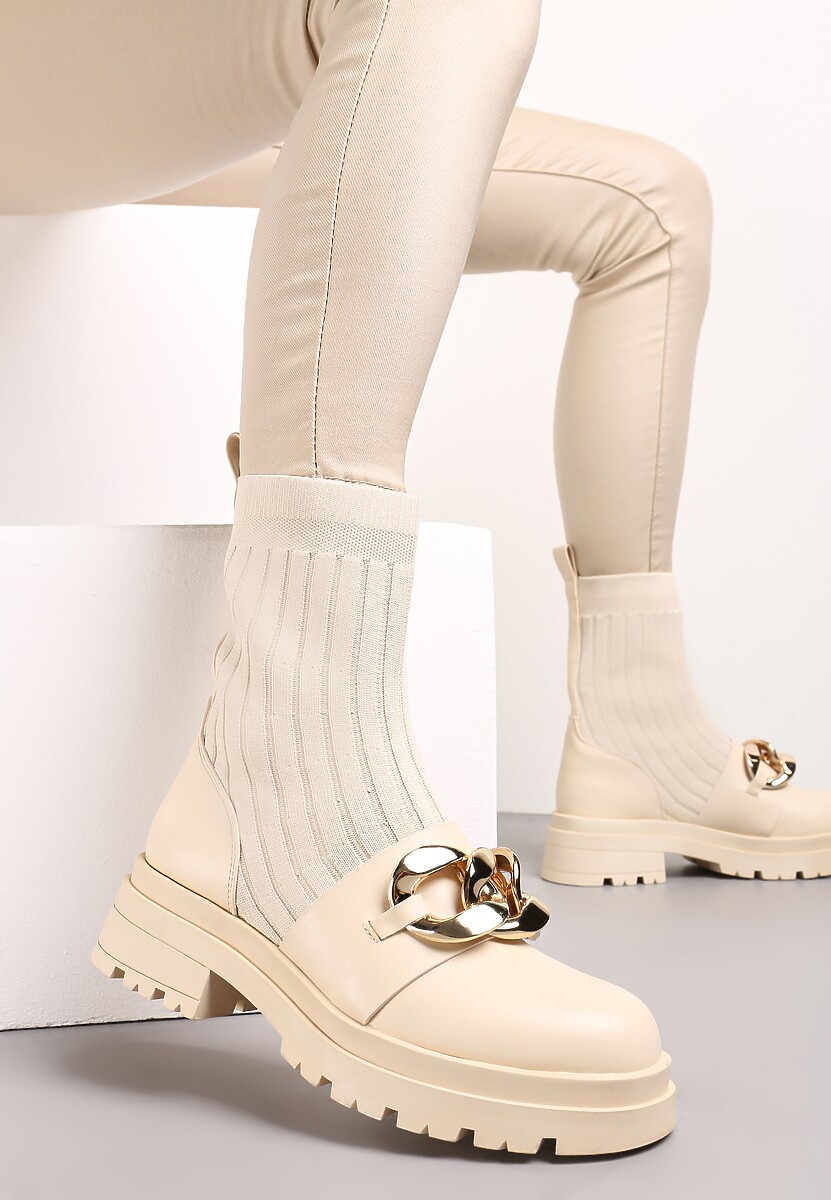 Beżowe Botki Vynyth