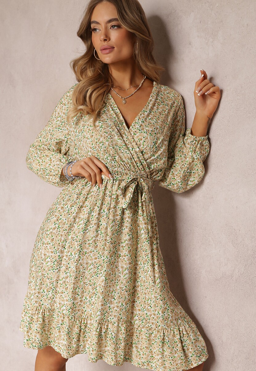 Beżowa Sukienka Actelaia