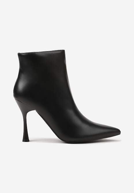 Czarne Klasyczne Botki na Szpilce Vices Tikolisse