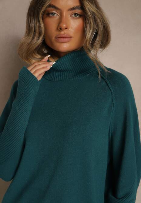 Zielony Golf z Domieszką Kaszmiru o Prostym Kroju Zoirsova