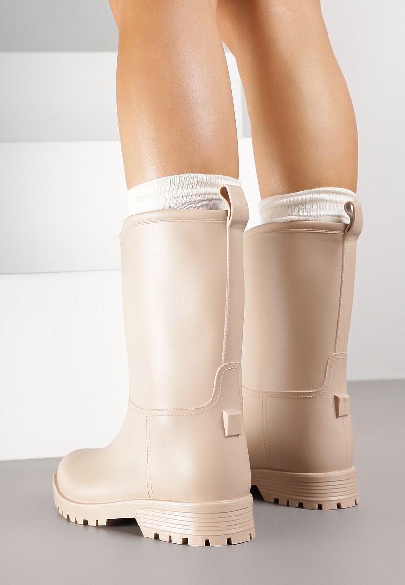 Beżowe Casualowe Kalosze Dirrive