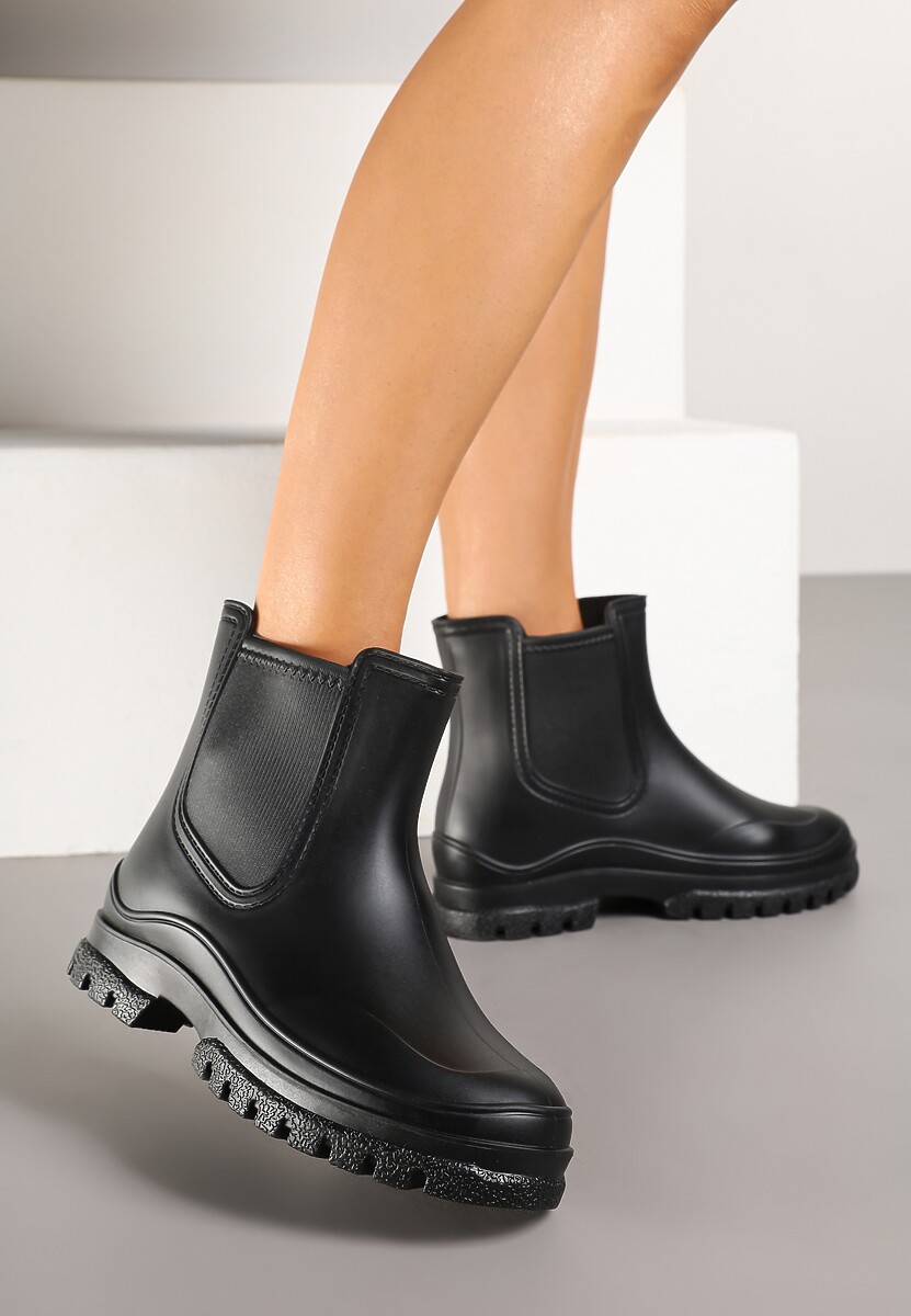 Beżowe Kalosze w Stylu Sztybletów Aslovia