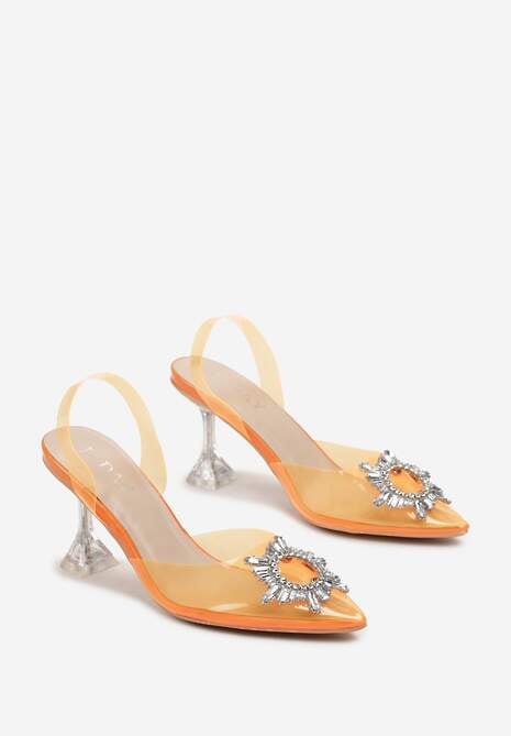 Pomarańczowe Sandały Aegiope