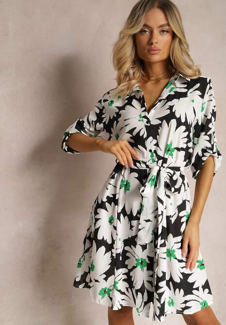 Czarno-Biała Sukienka Chavis