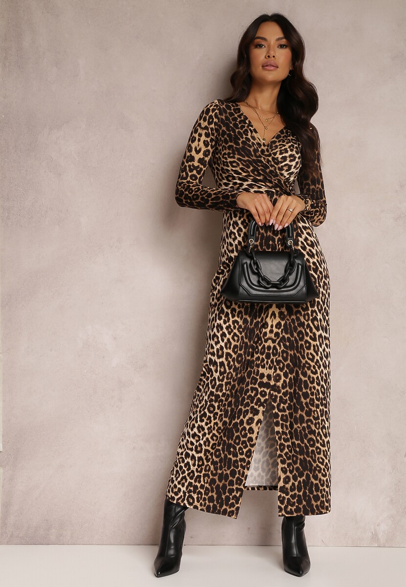 Czarno-Beżowa Sukienka Agathelle