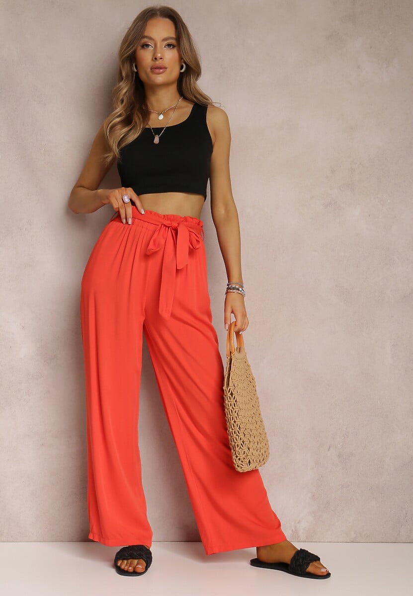 Zielone Spodnie Szerokie Phiorephis