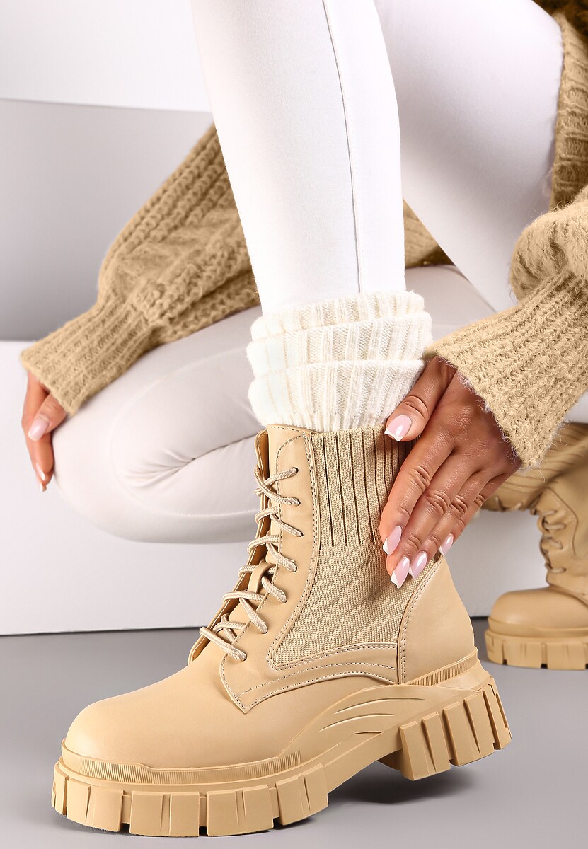 Beżowe Botki Deiniopis