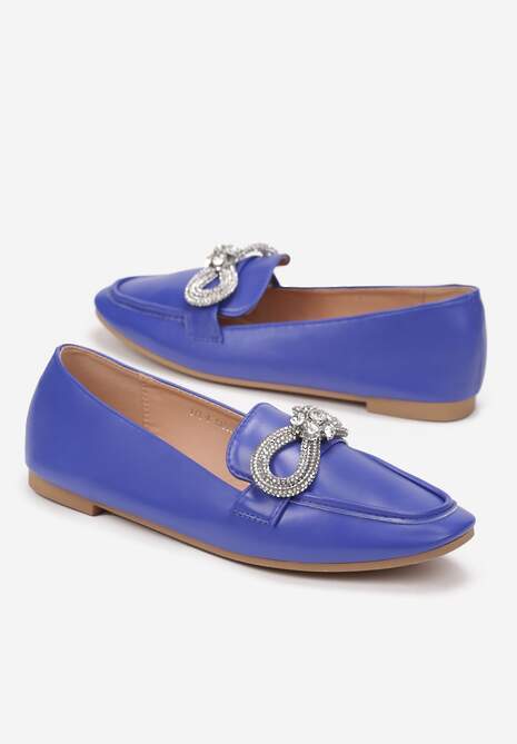 Granatowe Mokasyny Caeeira