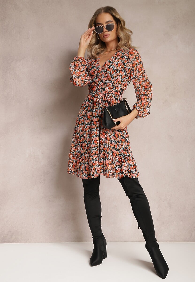 Czarno-Czerwona Sukienka Hellolea