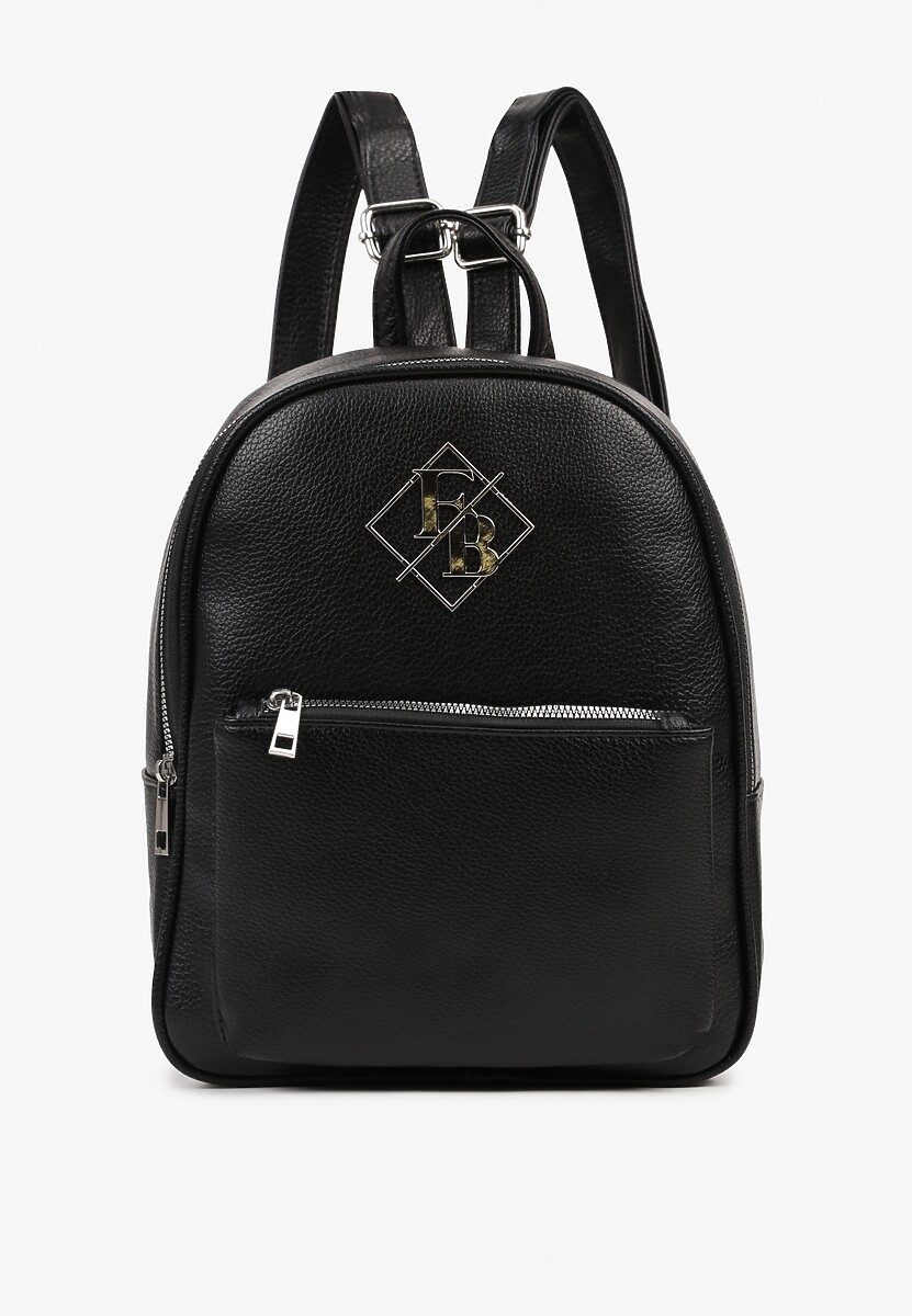 Szary Casualowy Plecak z Metalicznym Zdobieniem Paseniela