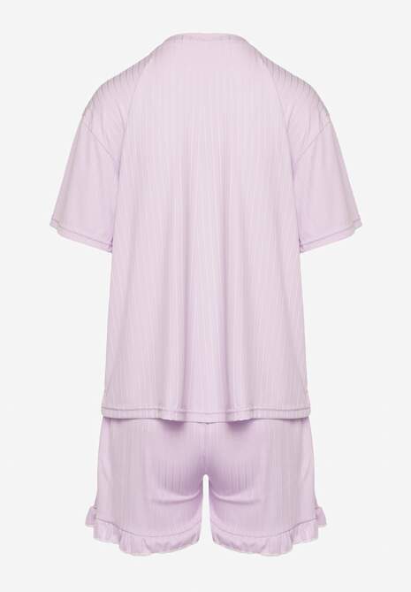Jasnofioletowy Komplet Piżamowy 2-częściowy Iodia