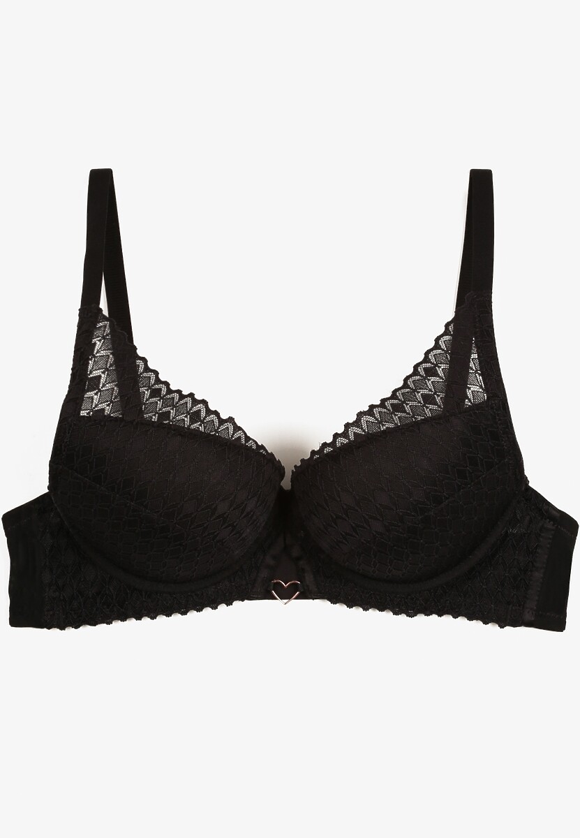 Czarny Klasyczny Biustonosz Push-Up Nansiliah