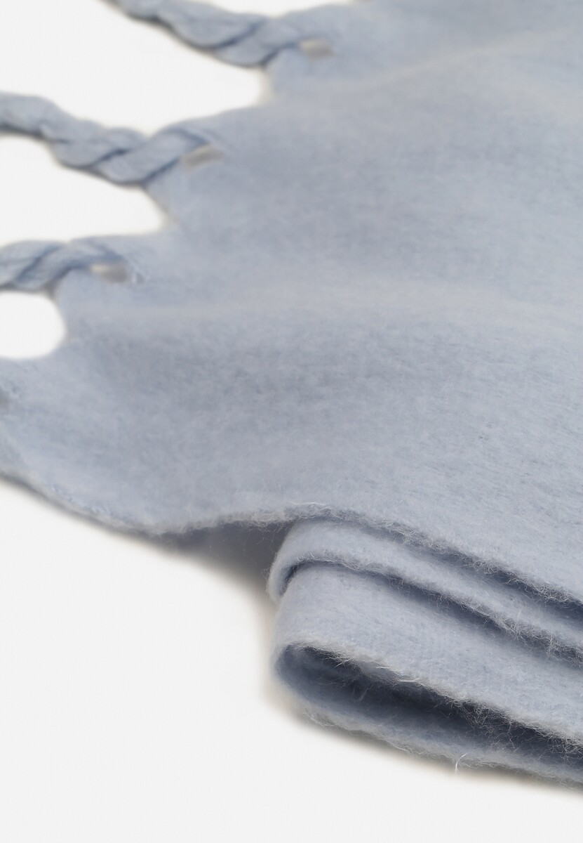 Jasnoniebieski Szalik z Frędzlami Nomiyana