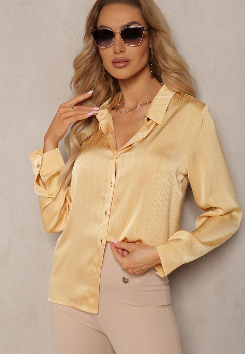 Czarna Klasyczna Koszula z Guzikami Pianelle