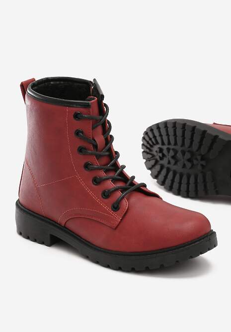 Bordowe Botki Baines