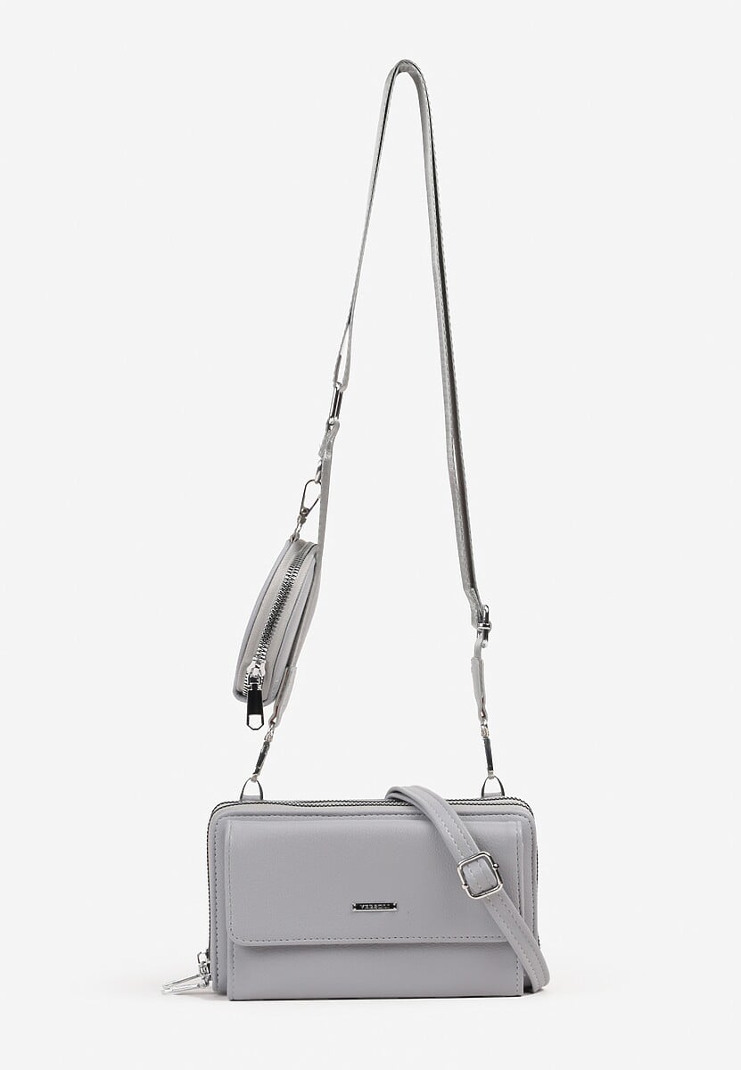 Beżowa Mała Torebka z Dwiema Komorami i Dodatkowymi Odpinanymi Paskami Sialitha