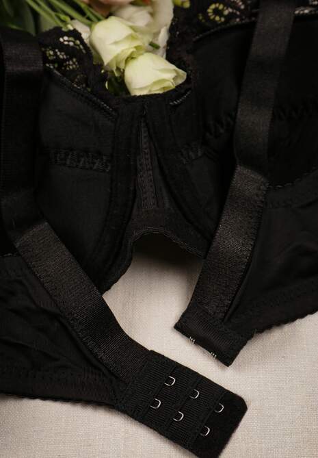 Czarny Biustonosz Klasyczny Koronkowy Isarria