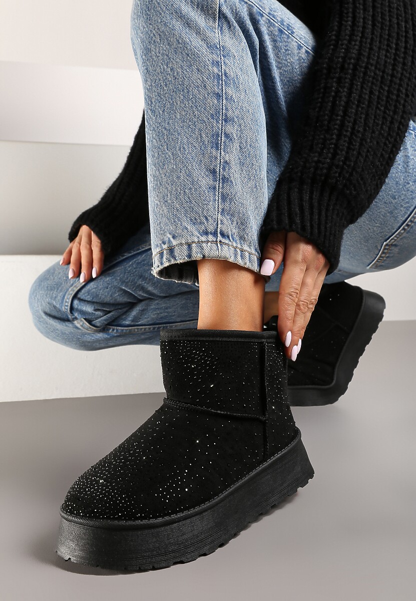 Różowe Płaskie Śniegowce z Ociepleniem Cyrkoniami i Przeszyciami Tamivea