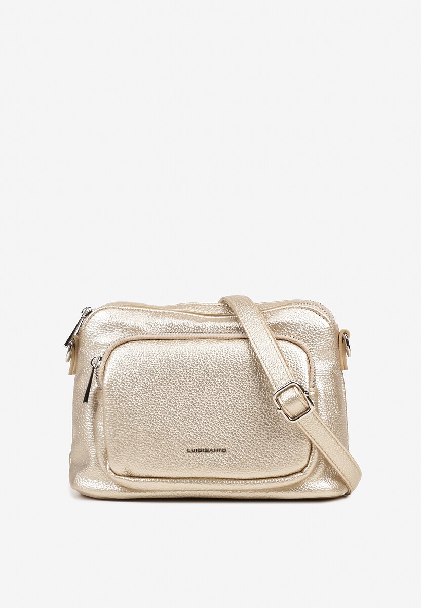 Złota Torebka Typu Listonoszka z Dwiema Komorami Savarelle