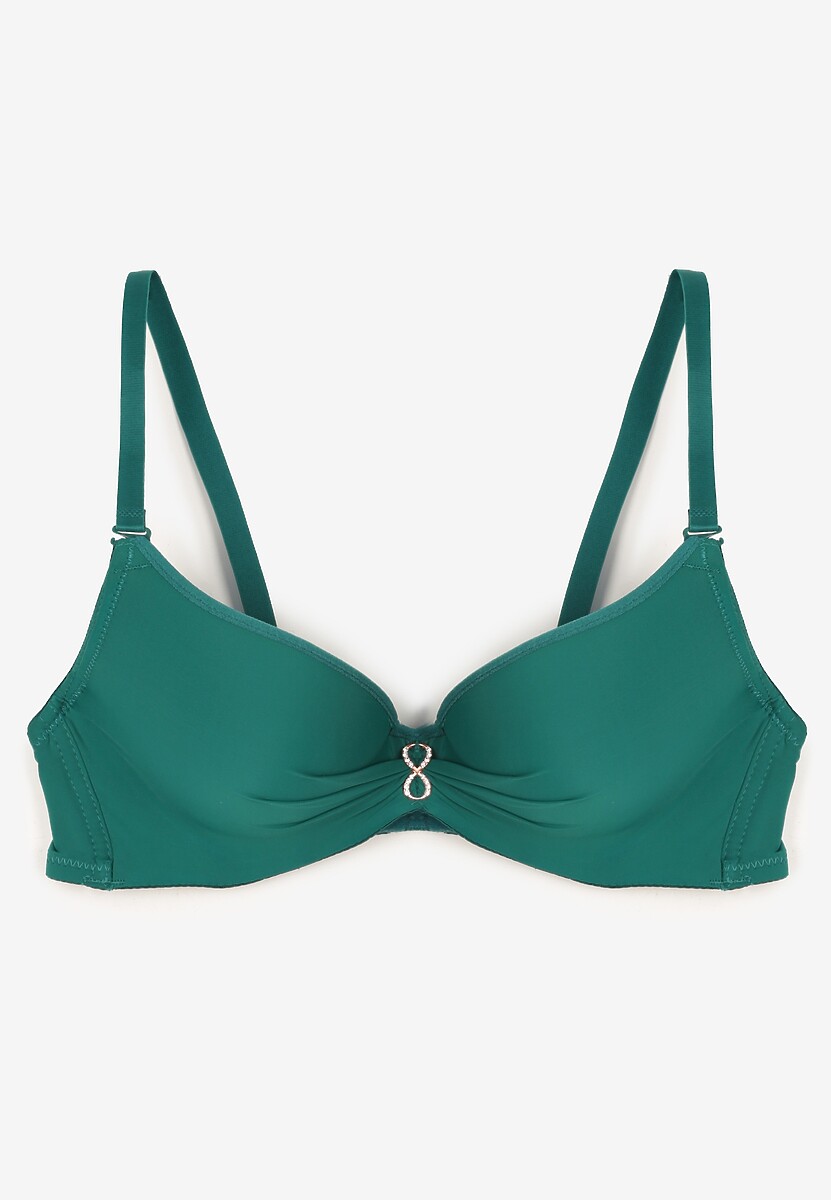 Zielony Biustonosz z Aplikacją z Cyrkonii Abantia