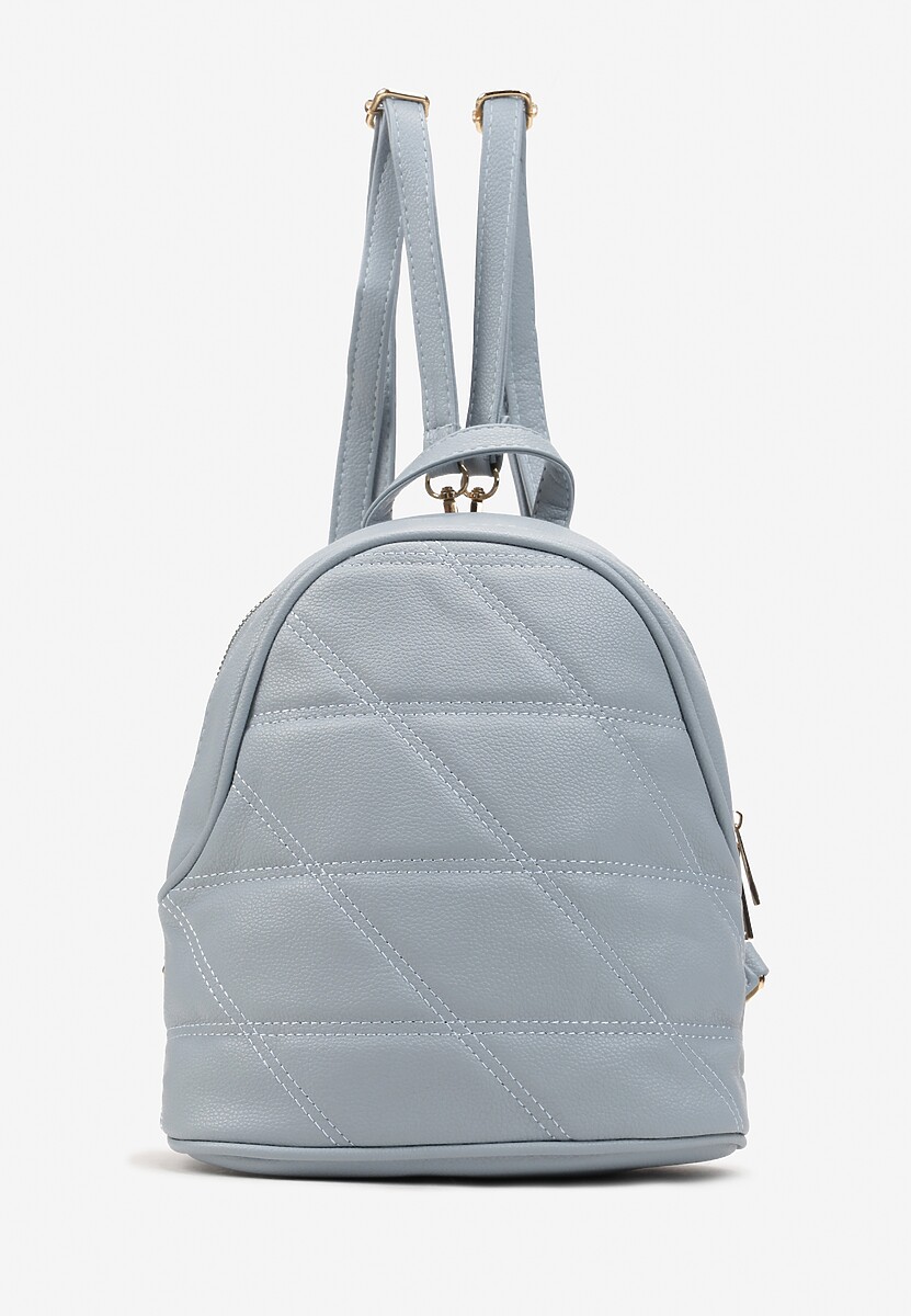 Niebieski Mały Plecak Miejski z Pikowaniem Skeralla