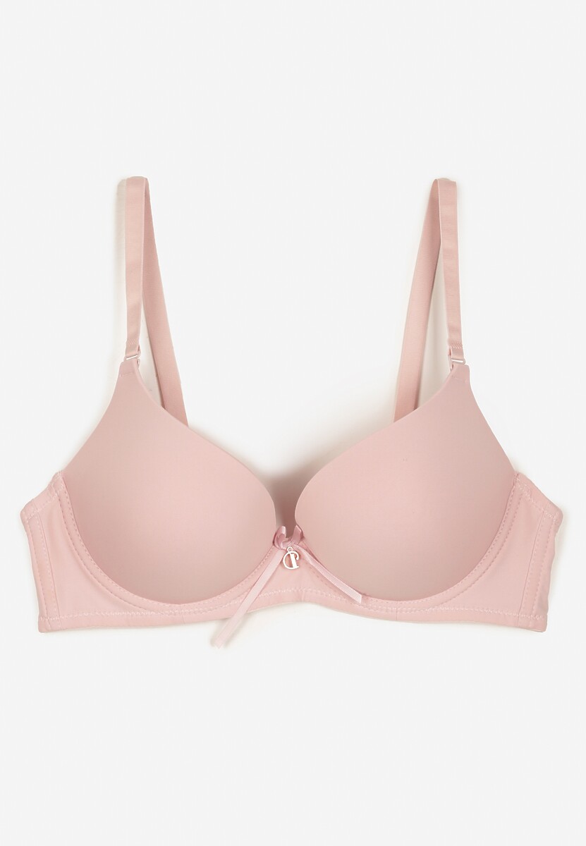 Różowy Biustonosz z Gładkim Wykończeniem i Odpinanymi Ramiączkami Salireva