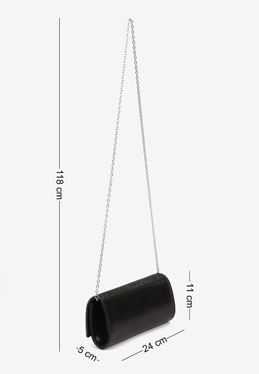 Czarna Cyrkoniowa Torebka Kopertówka Vices Devrina