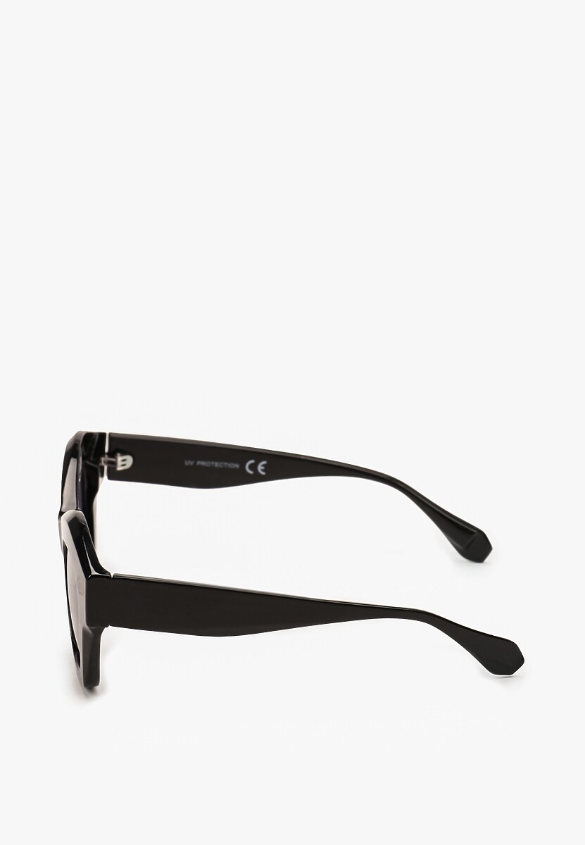 Czarne Nowoczesne Okulary Przeciwsłoneczne Zaokrąglone Enicle