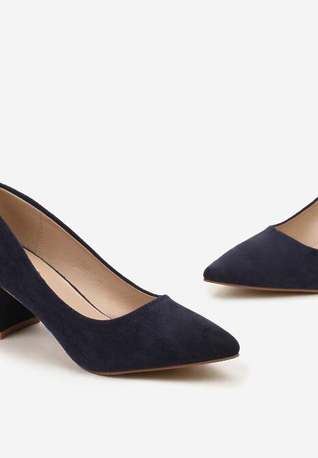 Granatowe Czółenka z Ekozamszu na Niewysokim Słupku Lelalla