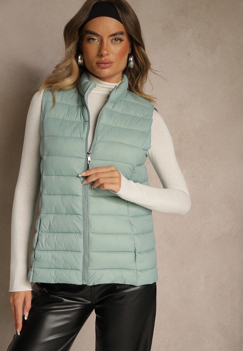 Bordowa Kamizelka Ozdobiona Pikowaniem Soellame