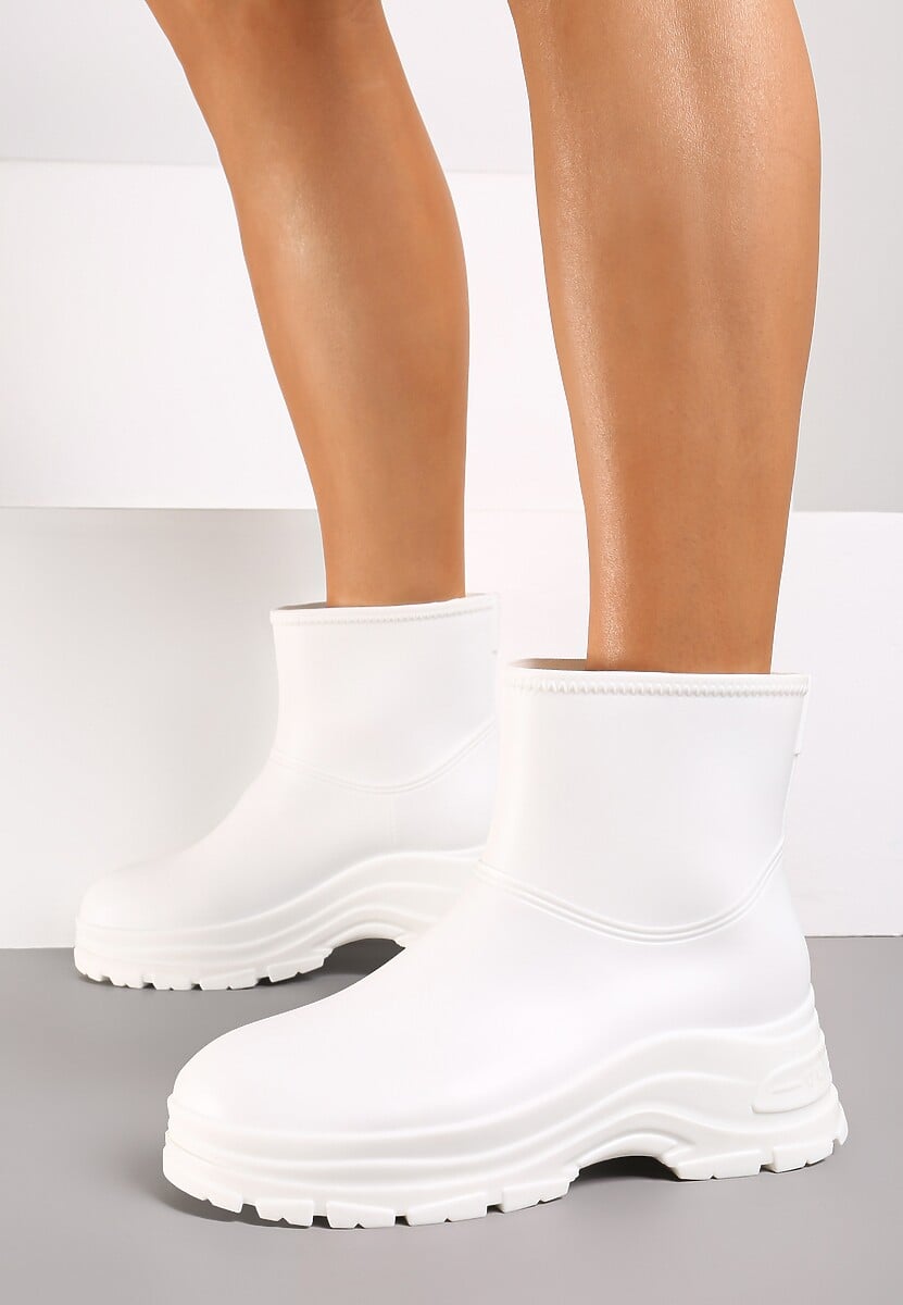 Białe Kalosze na Grubej Podeszwie Eristhena